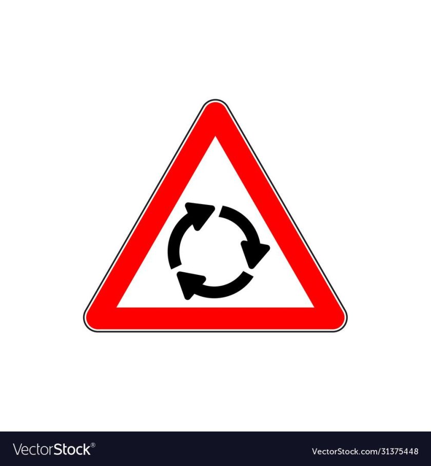 Предупреждающие треугольные знаки с красным ободком