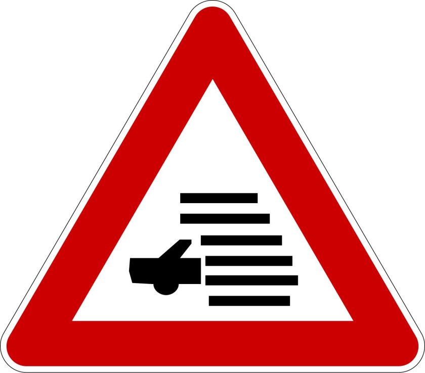 Дорожный знак туман Чехия