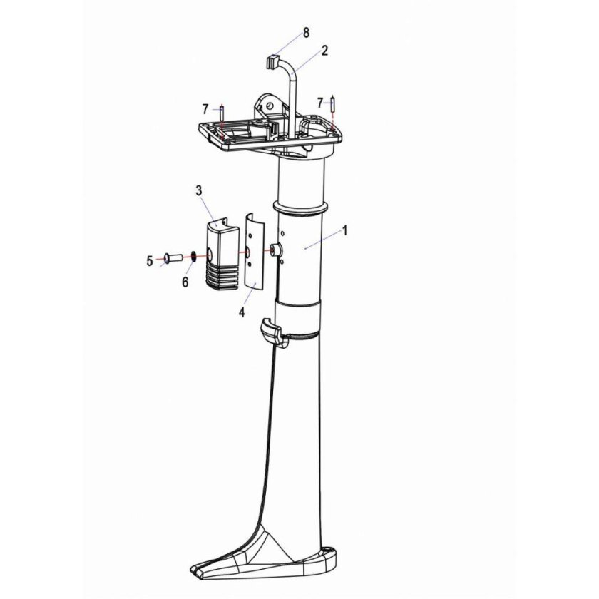Дейдвуд лодочного мотора Тохатсу 5