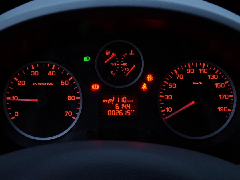 Подсветка панели приборов Peugeot partner