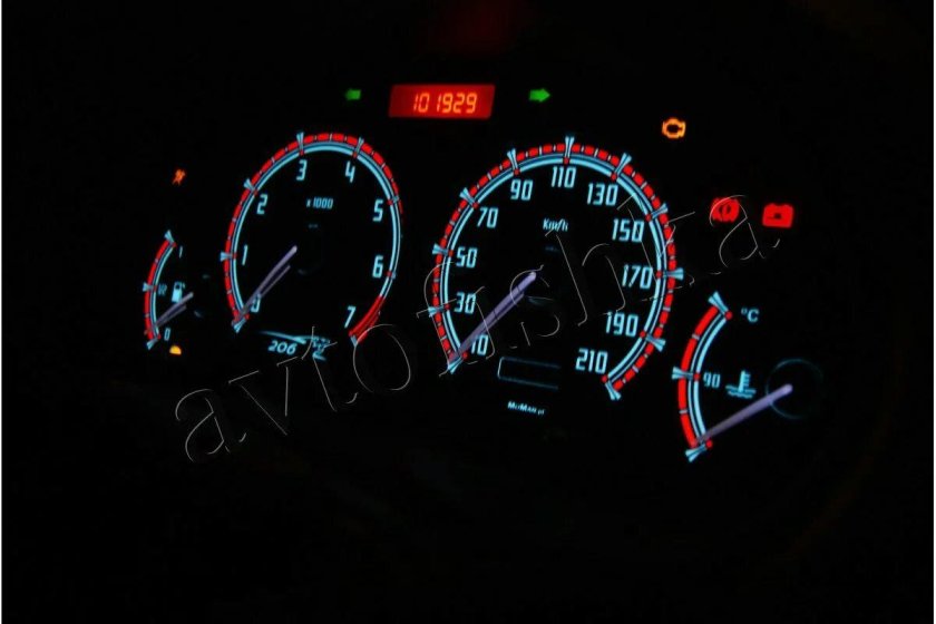 Лампы панели приборов Peugeot 206