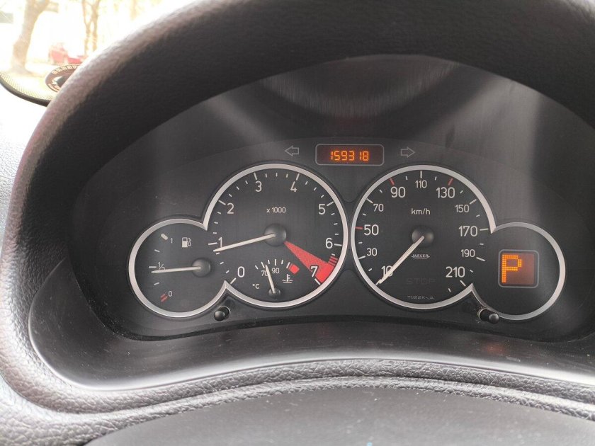 Индикаторы панели приборов Пежо 206