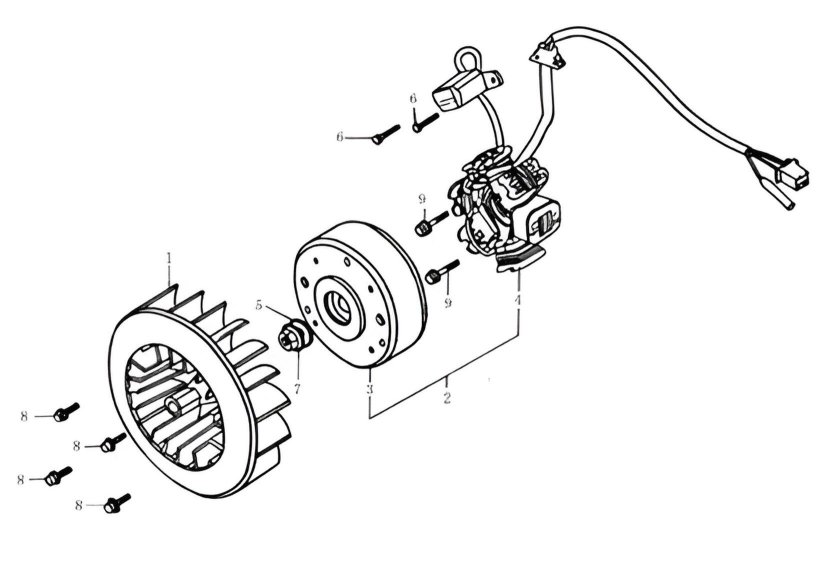 SYM allo 50 Генератор