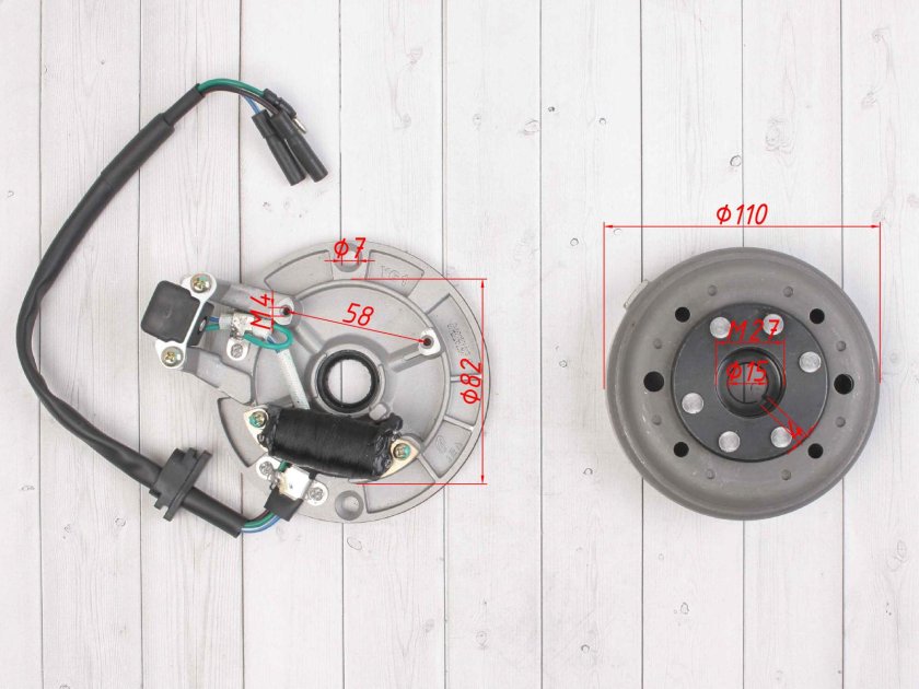 Магнето генератора (ротор) двиг. Yx125, yx140, yx160
