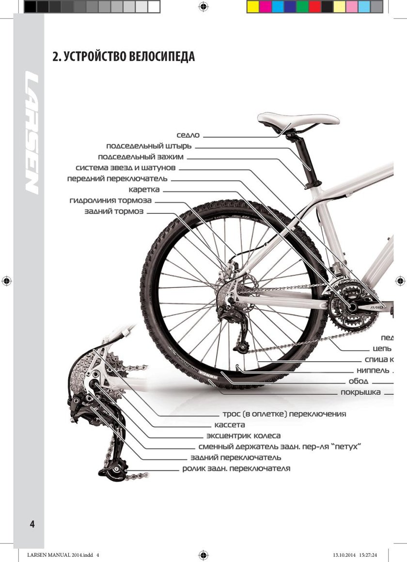 Схема механизмов скоростного велосипеда