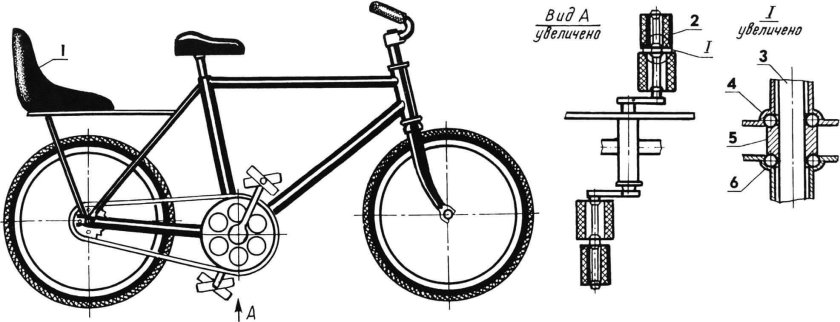 Схема педали велосипеда