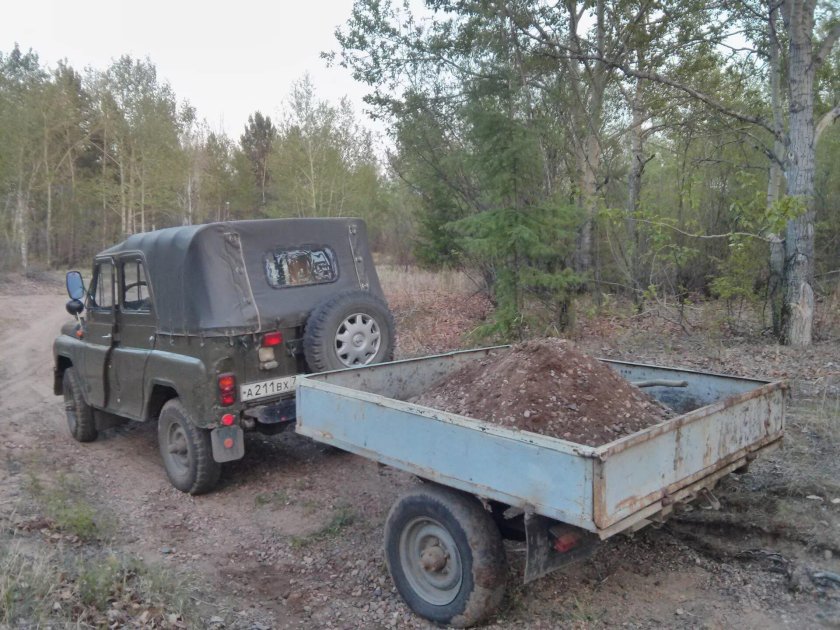 УАЗ 469 С прицепом