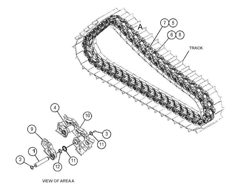 Звено гусеничной ленты Liebherr lb 28