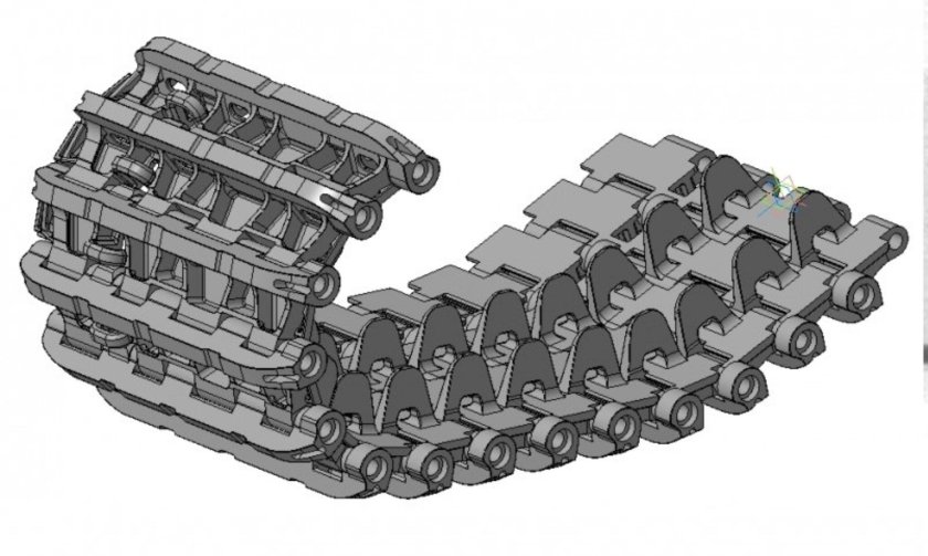Гусеница т-72 3d модель solidworks