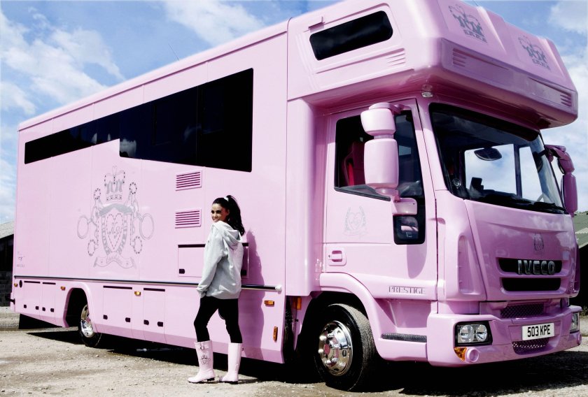 Дом на колесах розовый