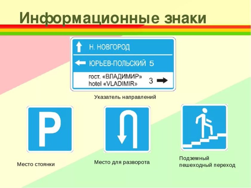 Дорожные знаки информационные