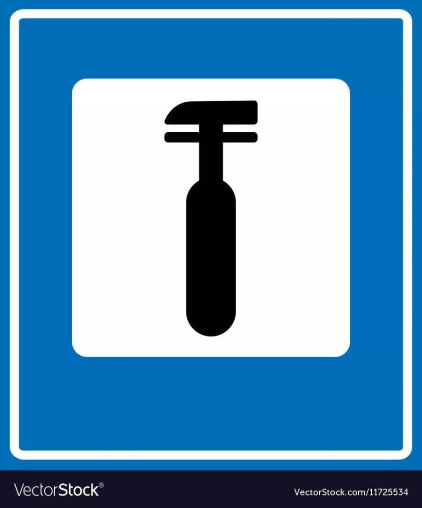 Дорожный знак автосервис