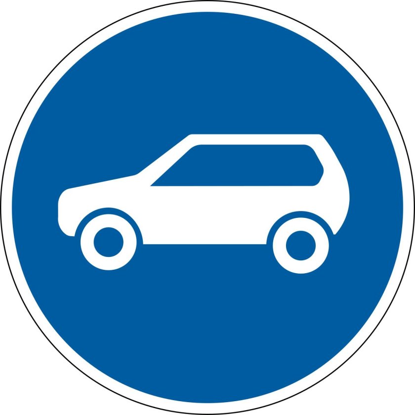 Предписывающие знаки движение легковых автомобилей