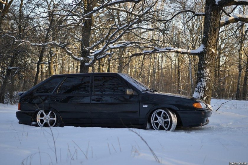 ВАЗ 2114 черная тонированная