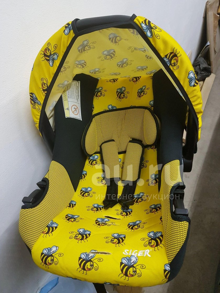 Детское автокресло siger пчелки