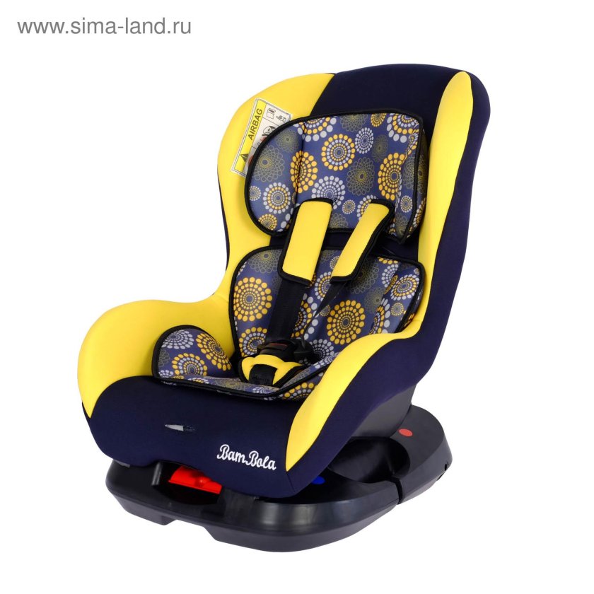 Baby Lucky автокресло желто синее