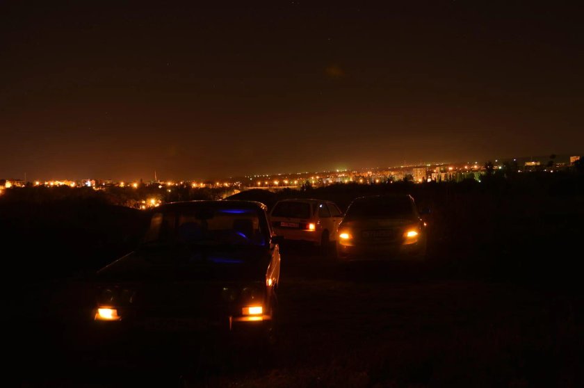 Покатушки на машине ночью