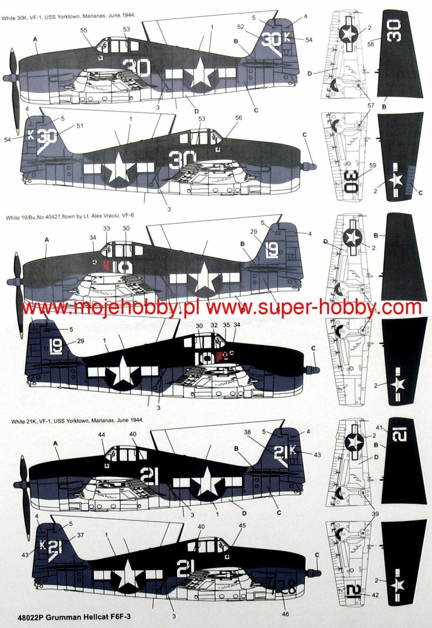 Декаль для f4u Corsair Techmod 1 48