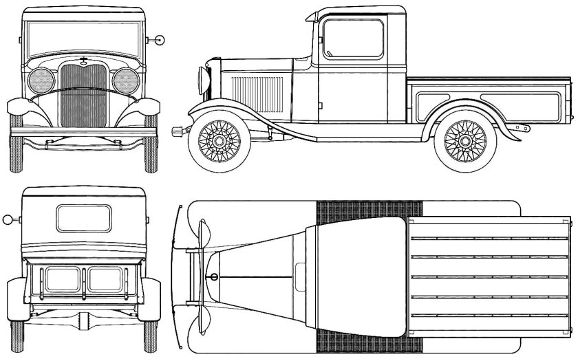 Ford model a 1927 Blueprint