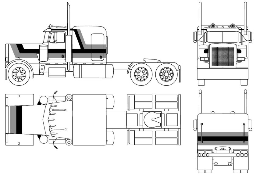 Peterbilt 379 Blueprint