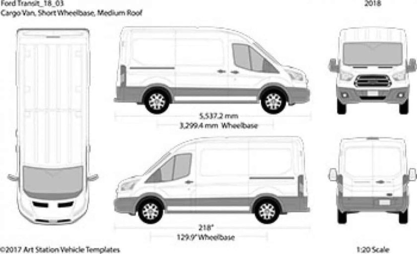 Ford Transit connect l2h2 чертеж