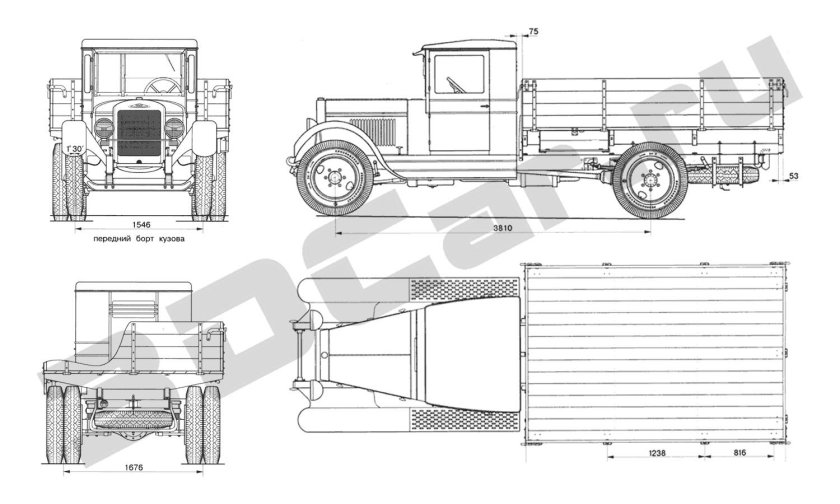 ЗИС-5 чертежи кабины