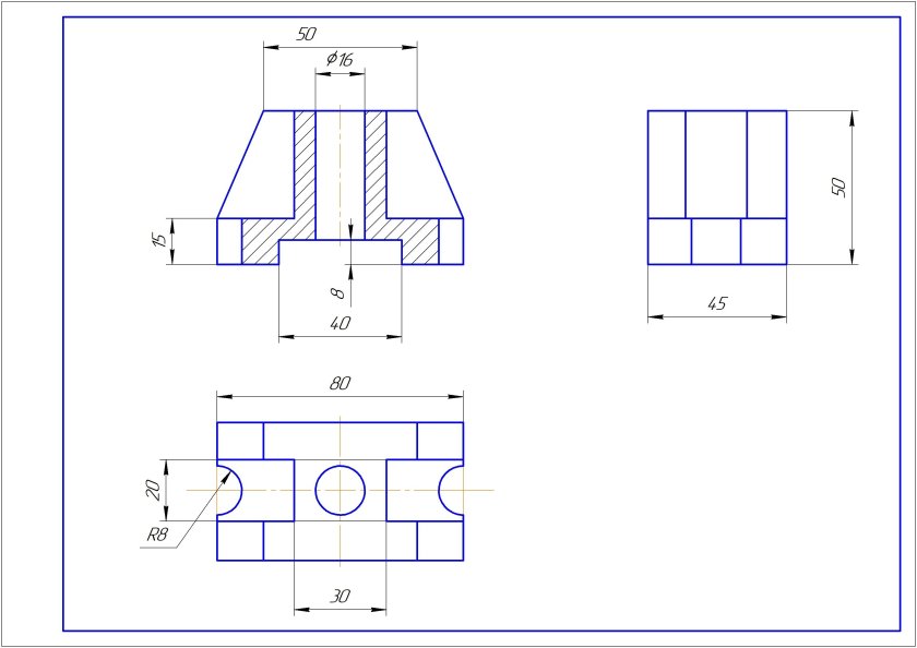 Чертеж детали ползун сталь