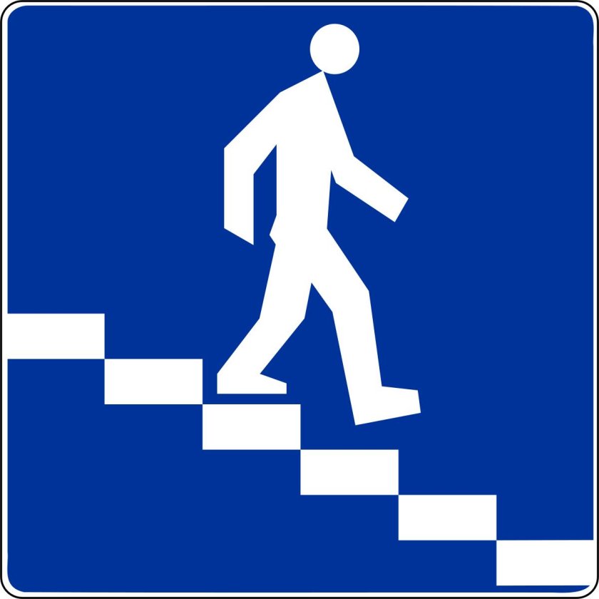 Подземный пешеходный переход знак