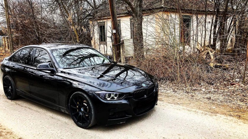 BMW f30 черная тонированная