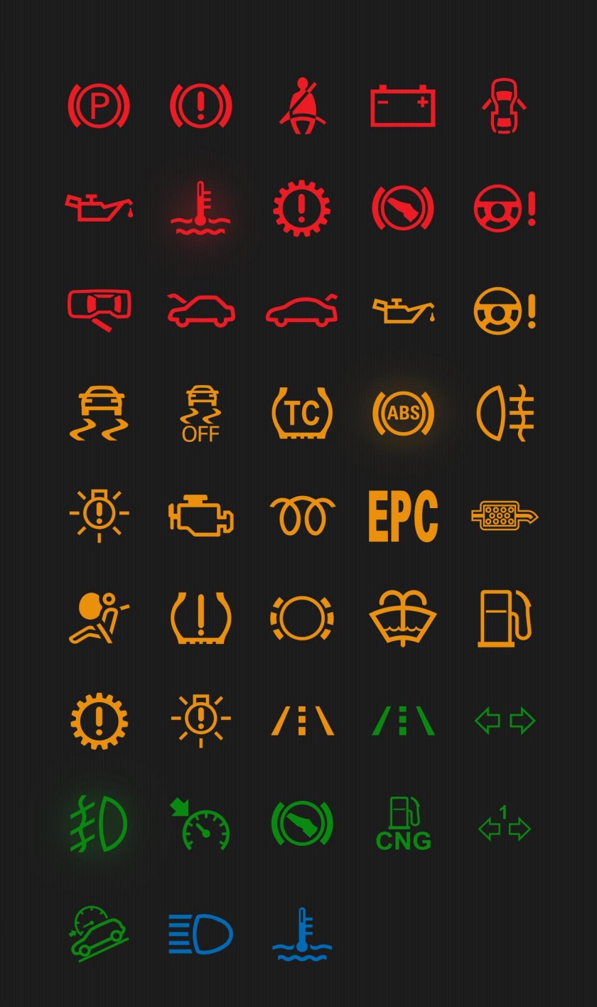 Fiat Ducato 2010 значки на панели приборов