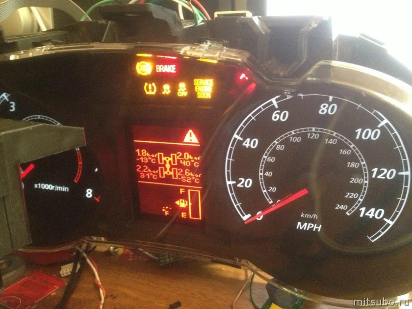 TPMS на приборной панели