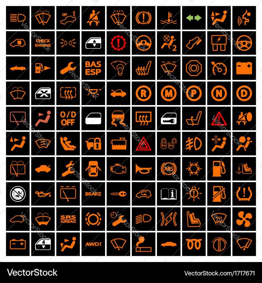 Иконки панели приборов