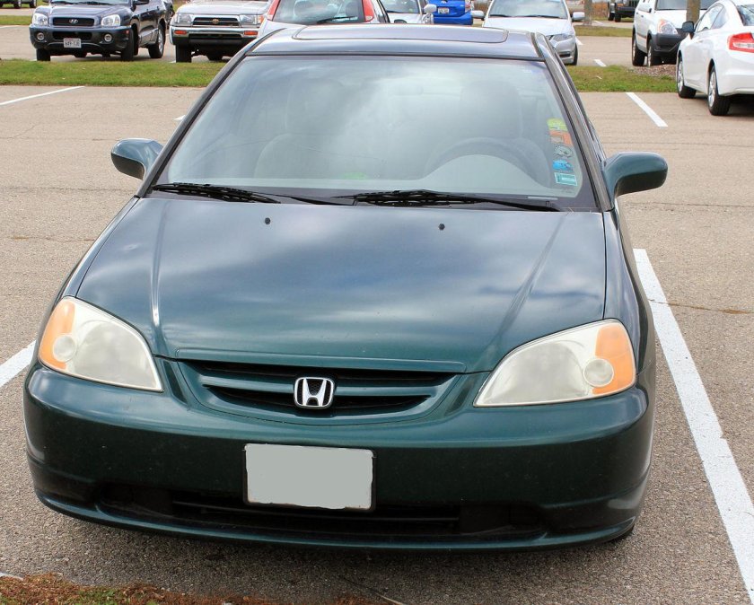 Honda Civic, 2003 зеленый
