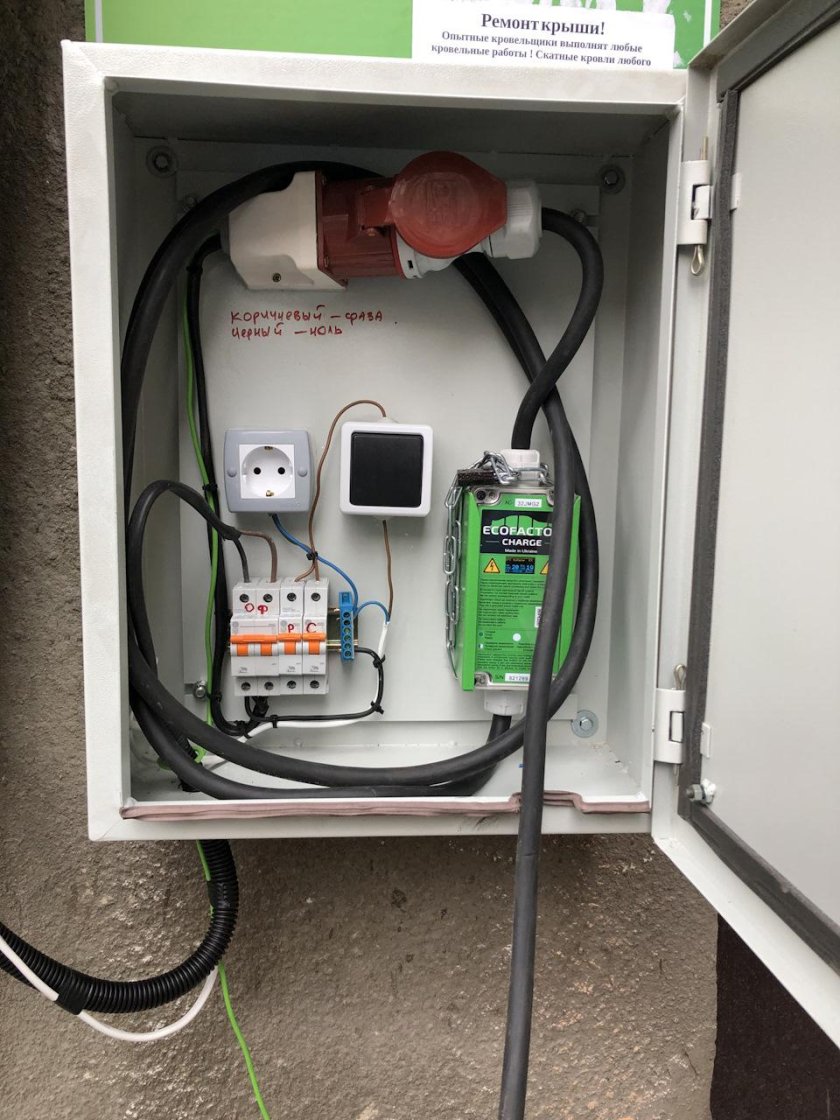 Nissan Leaf зарядная станция