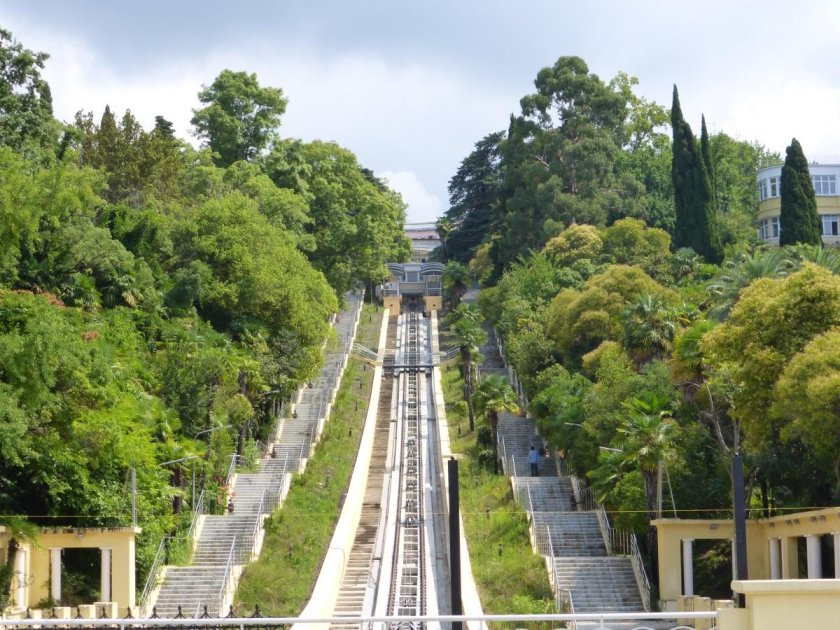 Заброшенный санаторий Орджоникидзе фуникулер