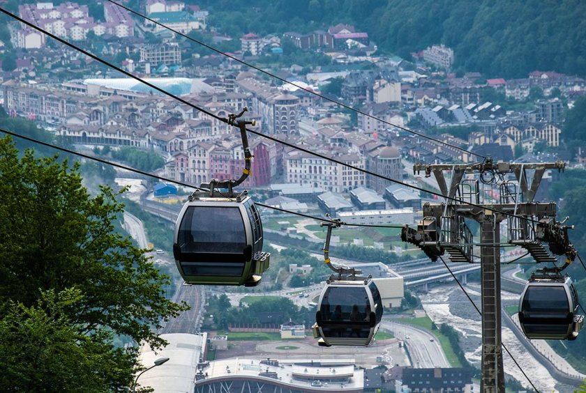 Канатная дорога роза хутор