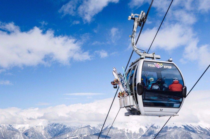 Канатная дорога Олимпия роза Хутор