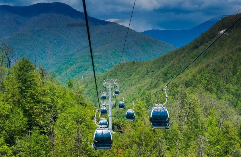 Канатная дорога роза хутор