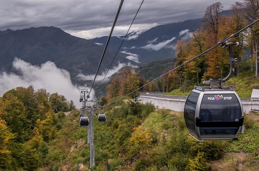 Сочи канатка роза Хутор