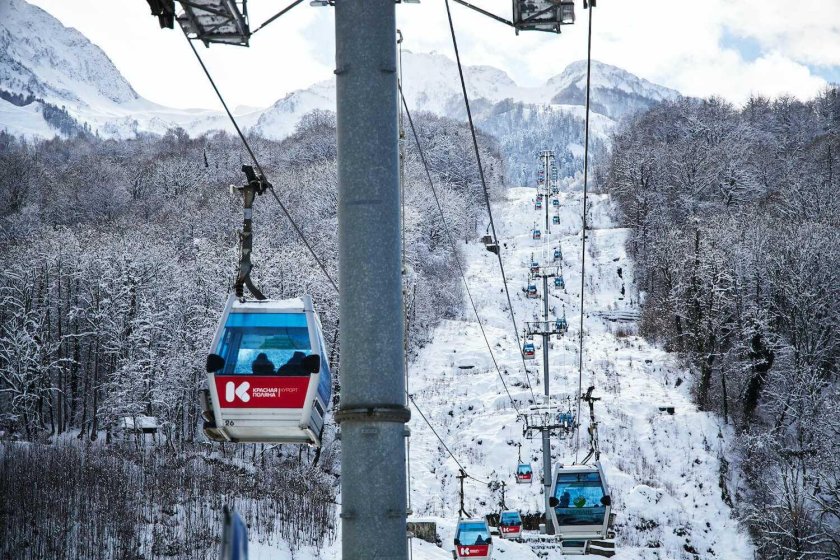 Кресельная канатная дорога роза Хутор