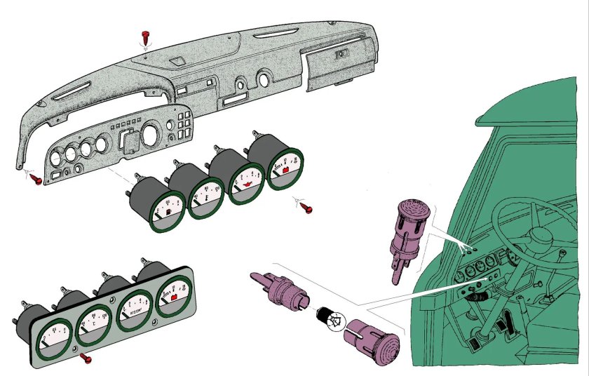 УАЗ 3741 панель приборов