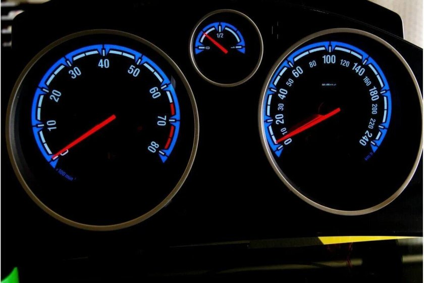 Пересвет приборной панели Opel Astra h