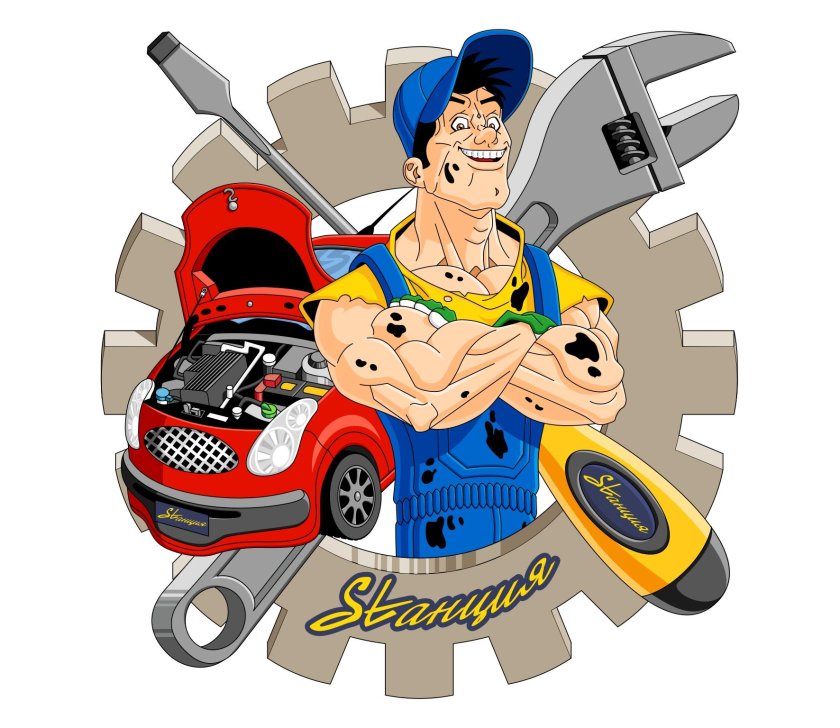 Автосервис карикатура