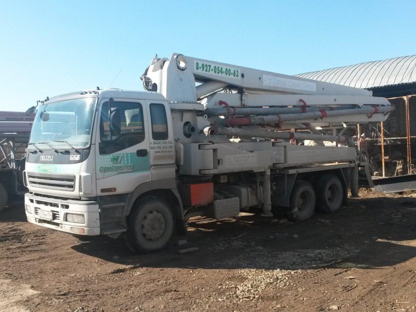 Исузу автобетононасос зумлион38x5rz