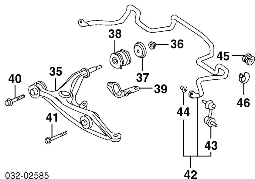 Сайлентблоки задней подвески Honda CR V 1