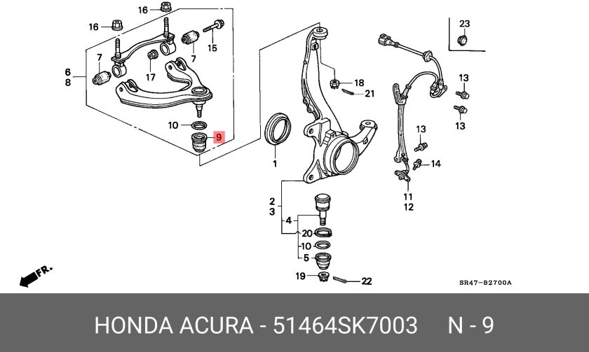Хонда СРВ 1 передняя подвеска схема