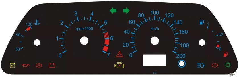 Индикаторы на панели приборов ВАЗ 2112