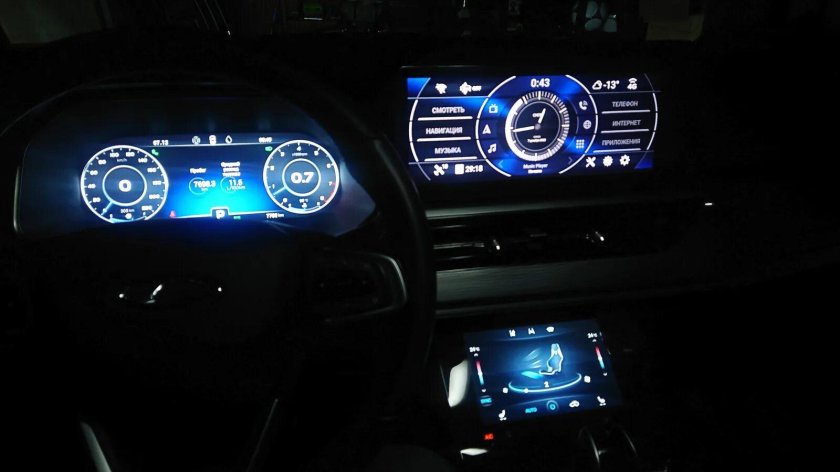 Chery Tiggo 7 Pro комбинация приборов