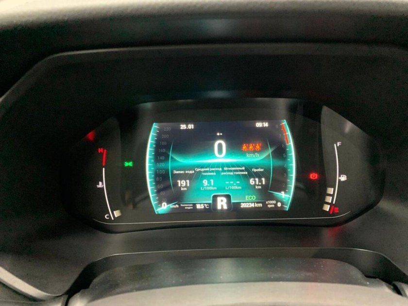 Chery Tiggo 7 Pro панель приборов