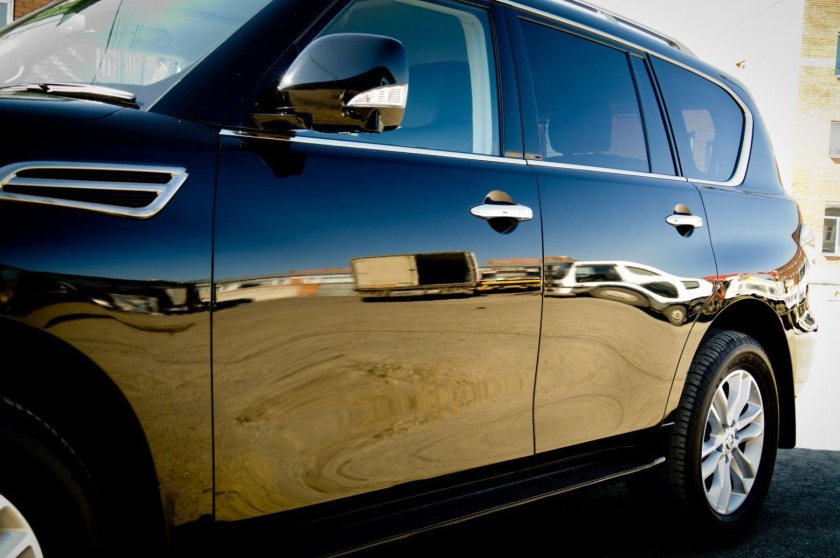 Паджеро 4 коричневый жидкое стекло